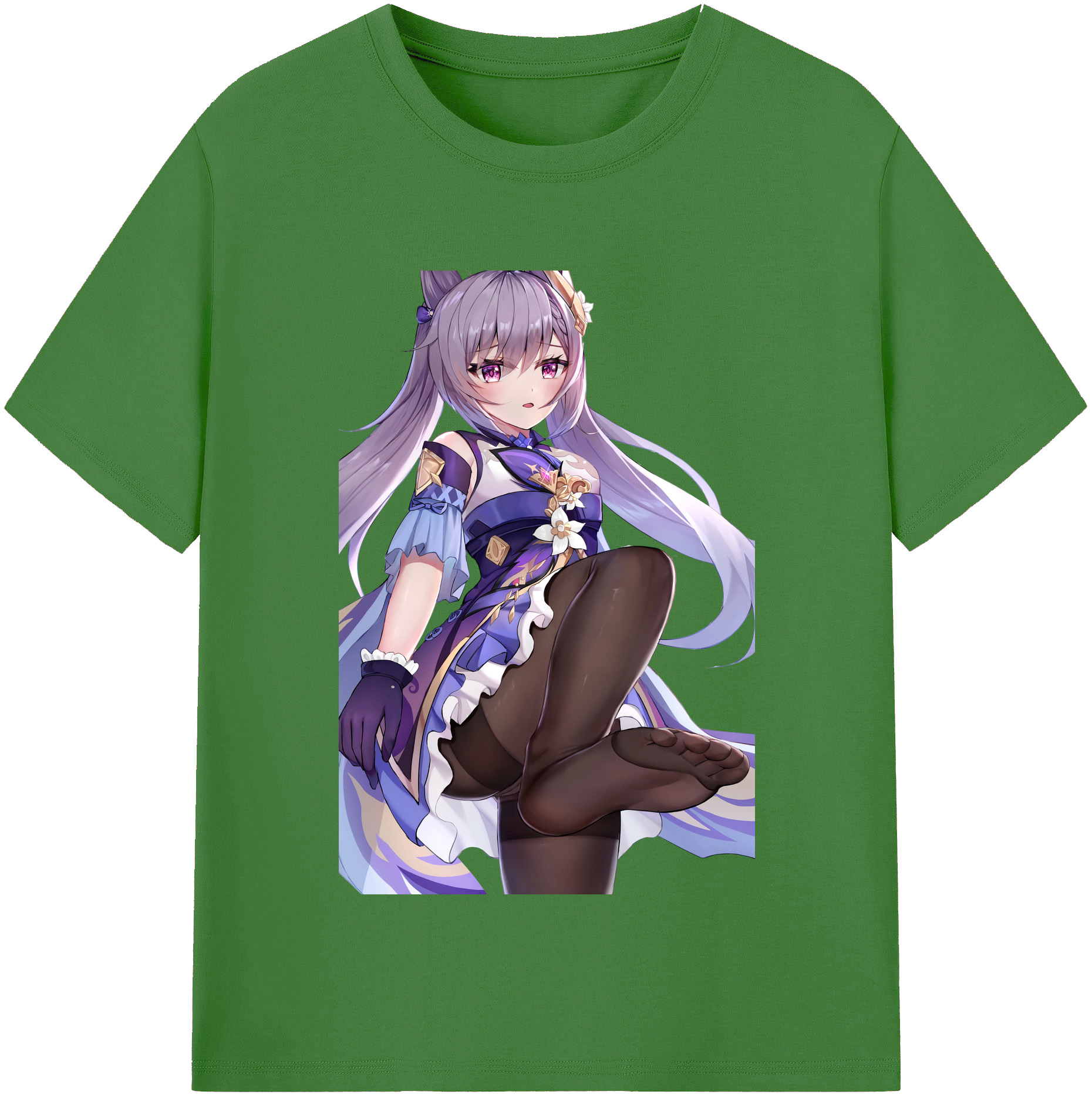 げんし神 刻晴 こくせい genshin Kokusei レディースカジュアルプリントTシャツ（綿100％）